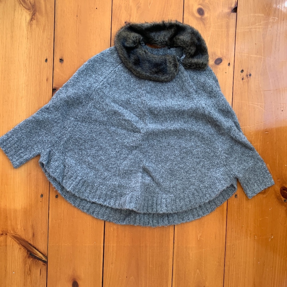 NWOT J. CREW KIDS PONCHO SWEATER